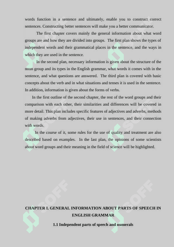 Parts of speech. Concepts of scientists’ about parts of speech 3