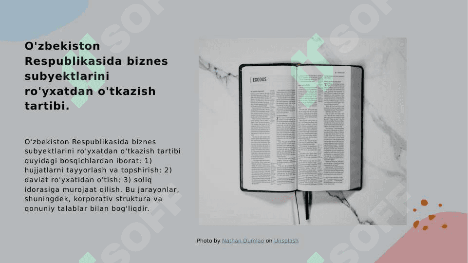 Biznes huquqi subyektlarini tashkil etish tartibi va usullari 4