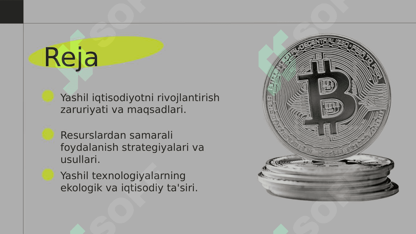 Cheklangan resurslar sharoitida yashil iqtisodiyotni tutgan o’rni 2