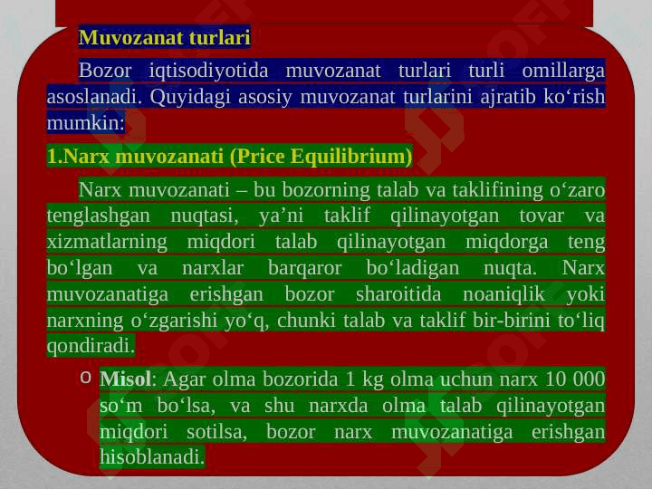 Muvozanat turlari va ularni izlash yo‘llari. Reja va bozor institutlari. Transaksiyalar va transaksion xarajatlar. Jahon moliyaviy-iqtisodiy inqirozi sharoitida tashqi samaralar va mulkchilikning muqobil shakllari. 4