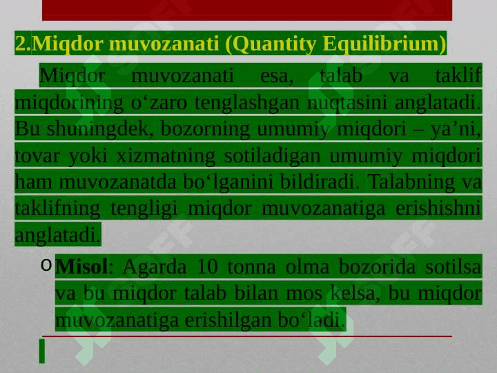 Muvozanat turlari va ularni izlash yo‘llari. Reja va bozor institutlari. Transaksiyalar va transaksion xarajatlar. Jahon moliyaviy-iqtisodiy inqirozi sharoitida tashqi samaralar va mulkchilikning muqobil shakllari. 5