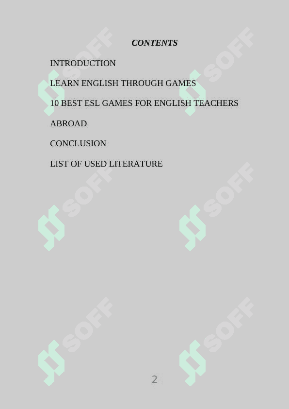 WAYS OF TEACHING  ENGLISH THROUGH GAMES TO LEARNERS 2