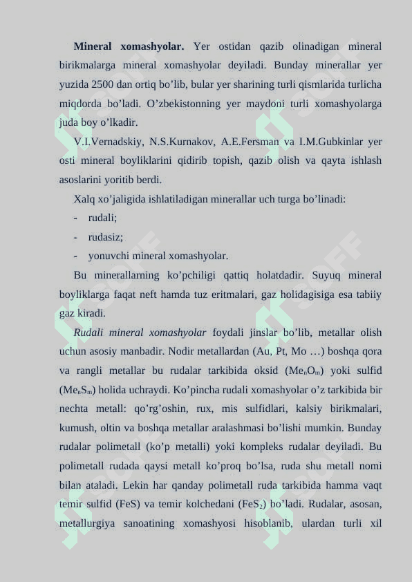 Kimyo sanoatining xomashyo bazasi va xomashyolarni boyitish usullari 5