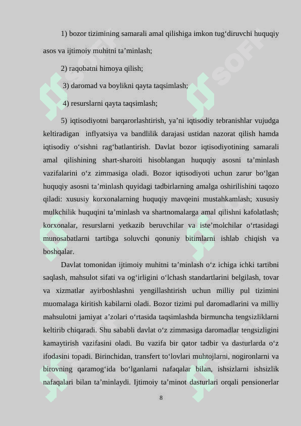 Davlat tomonidan makroiqtisodiyotni tartibga solinishi 8