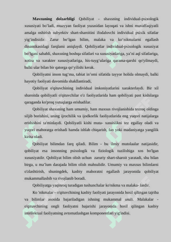 QOBILIYATLARNI MUHOKAMA QILISHNING FUNKSIONAL-GENETIK YO'NALISHI. 2