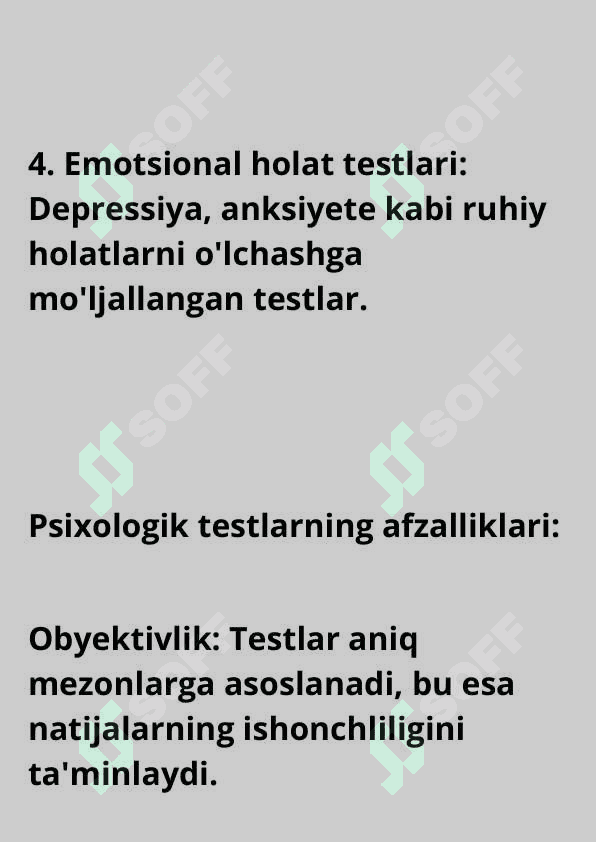 Psixologik testlar,turlari 3