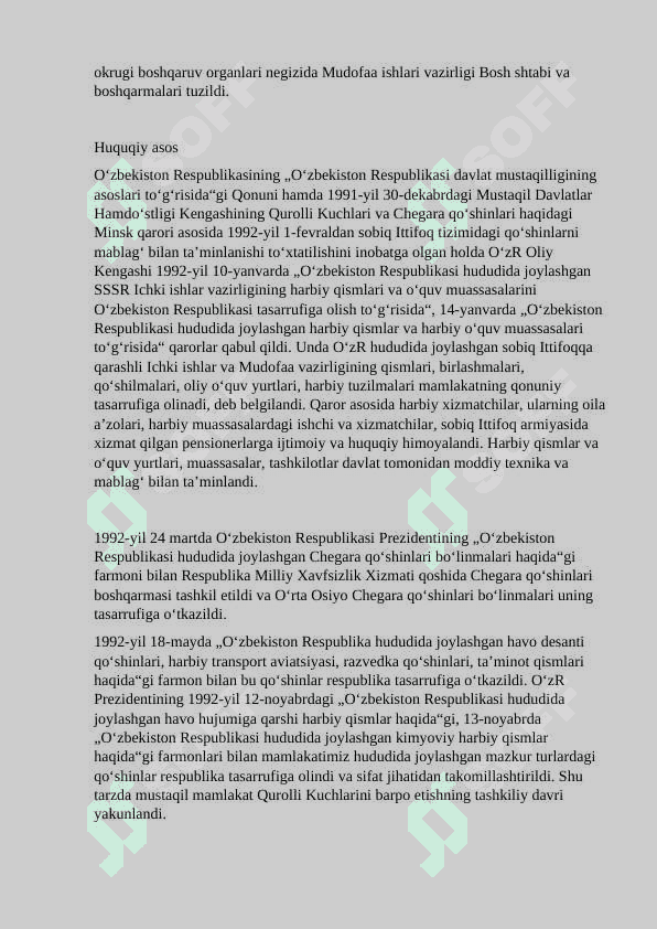 O‘ZBEKISTON RESPUBLIKASI QUROLLI KUCHLARIDAGI IMTIYOZLARNING ASOSIY TURLARI VA TUZILISHI HAQIDA PREZENTATSIYA TAYORLASH 4