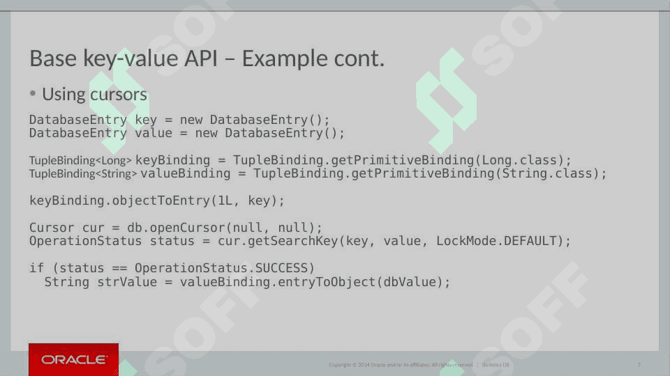 BDB Java Sample Program 7