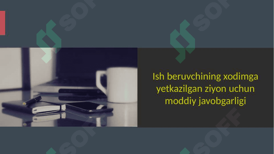 Mehnat shartnomasi. Taraflarning moddiy javobgarligi 5