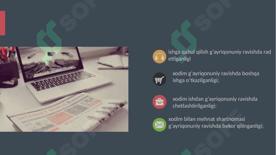 Mehnat shartnomasi. Taraflarning moddiy javobgarligi 8