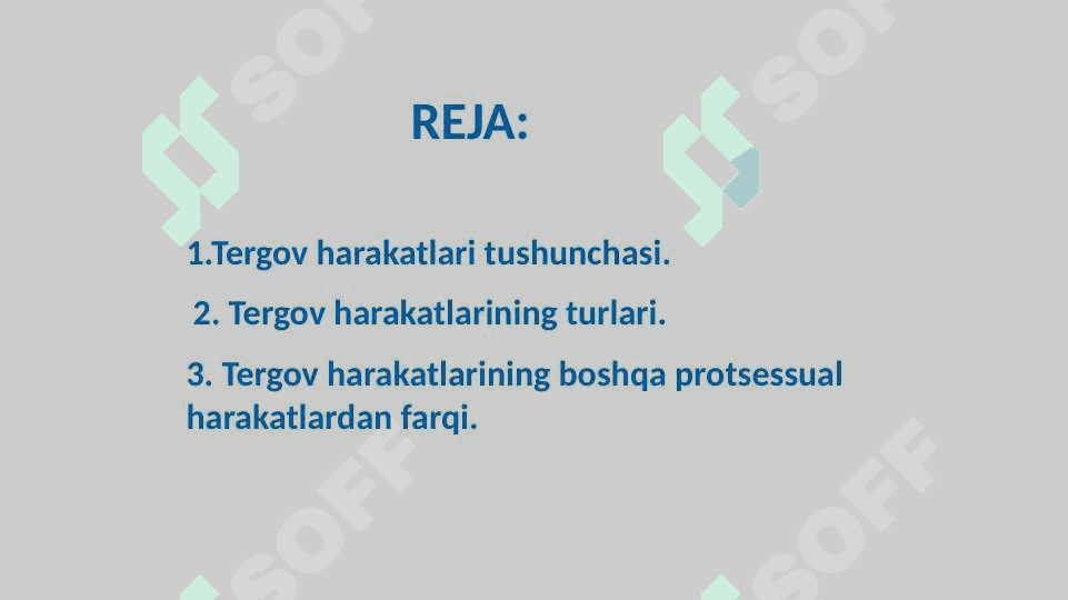 JPH. Tergov harakatlarini boshqa tergov harakatlaridan farqi 2