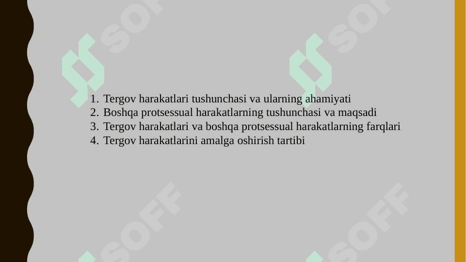 Tergov harakatlarining boshqa protsessual harakatlardan farqi 2