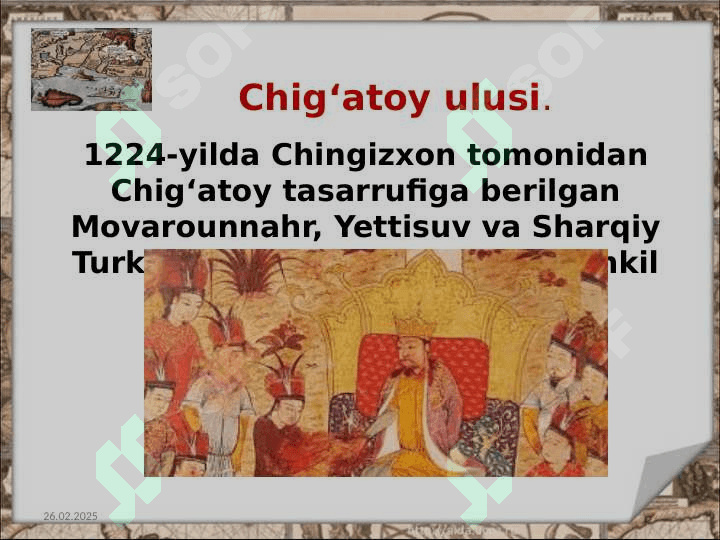 Chig‘atoy ulusining tashkil topishi 2