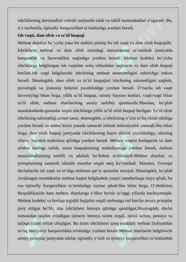 Mehnat huquqining asosiy prinsiplari 8