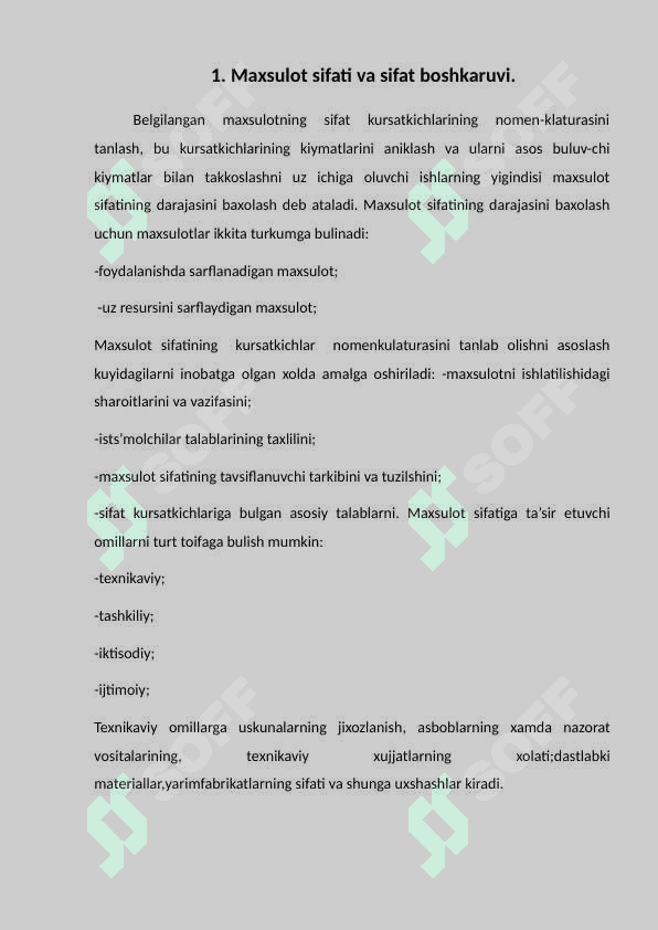 Turli sohalarda standartlashtirish. 2