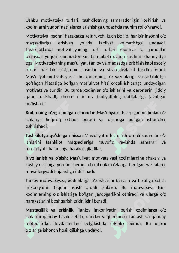 Motivatsiya  va rahbarlik qilish. 7