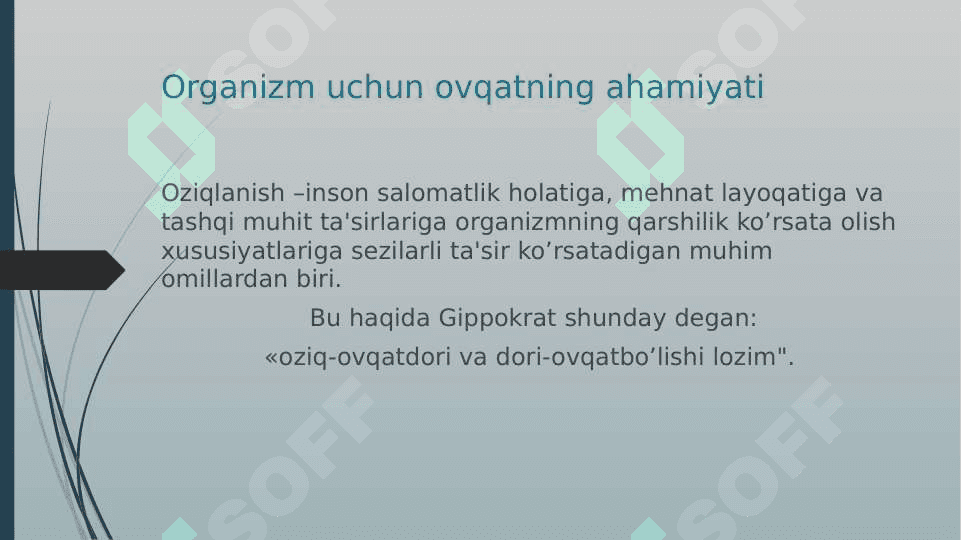 SOG`LOM OVQATLANISH MEZONLARI. 3