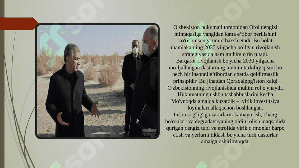 Orol dengizi va Orolbo’yi hududlarning ekologik muammmolari hamda ularning oldini olish 8