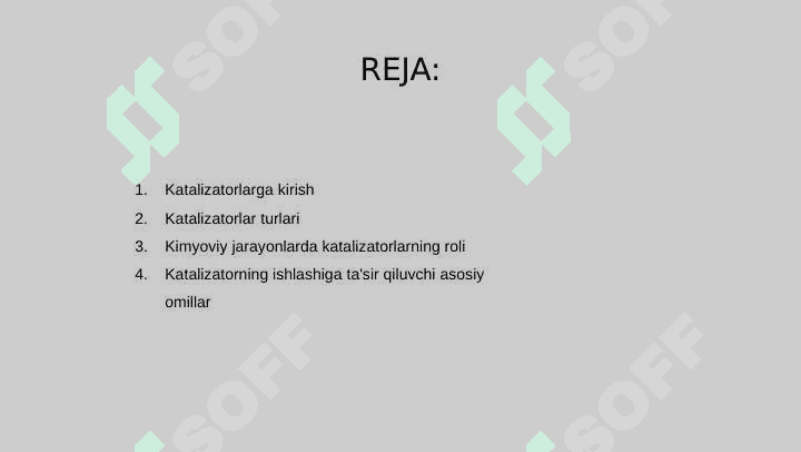 Jarayonda qullaniladigan katalizatorlar 2