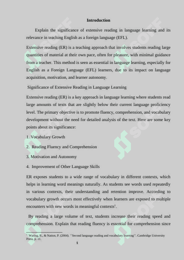 The role of extensive reading in teaching English as a foreign language 3