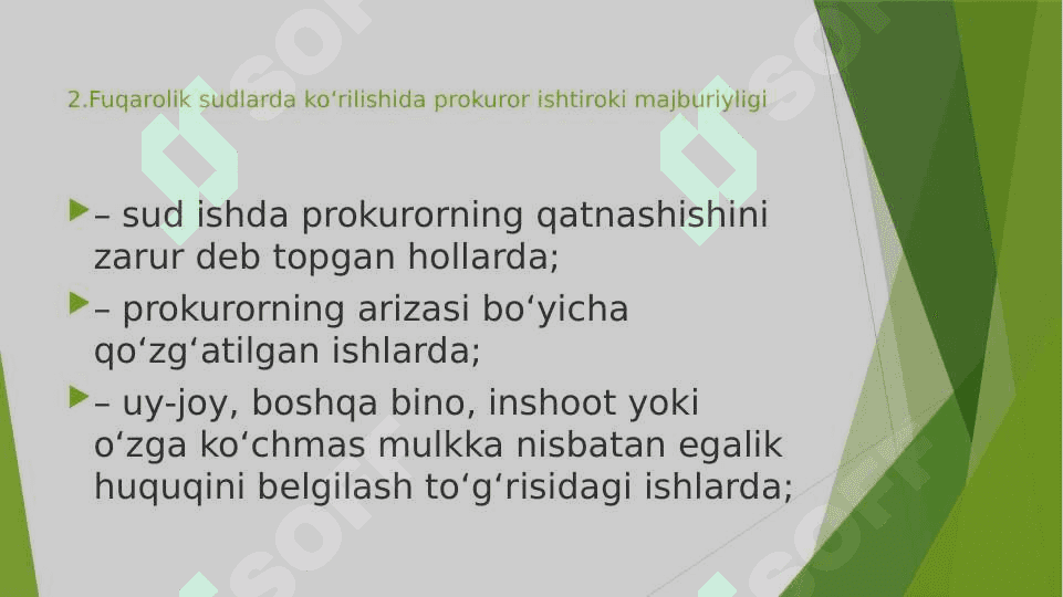 Fuqarolik sudlarida prokurorning ishtiroki 5