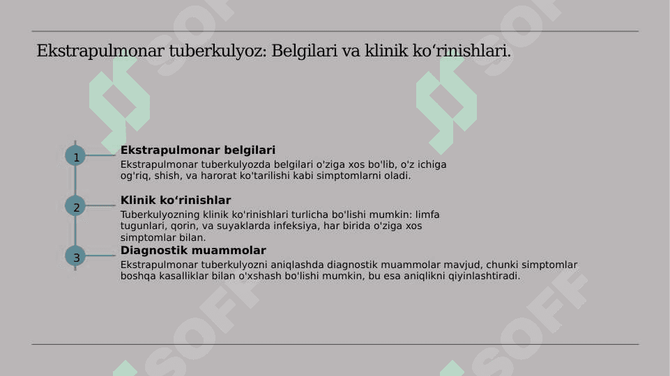 O‘pkadan tashqari a'zolar tuberkulyozining rentgenologik va nur diagnostikasi. 4