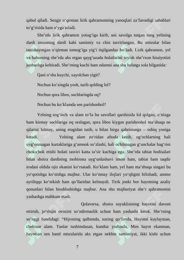 Zulfiya she‘riyatining o‘ziga xosligi.Zulfiyaning Adabiy Ta‘Siri Va Badiiy Mahorati 8