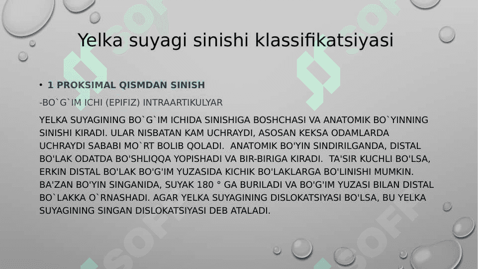 Yelka suyaklarining sinishlari va yelka suyakgi boshchasini chiqish 3