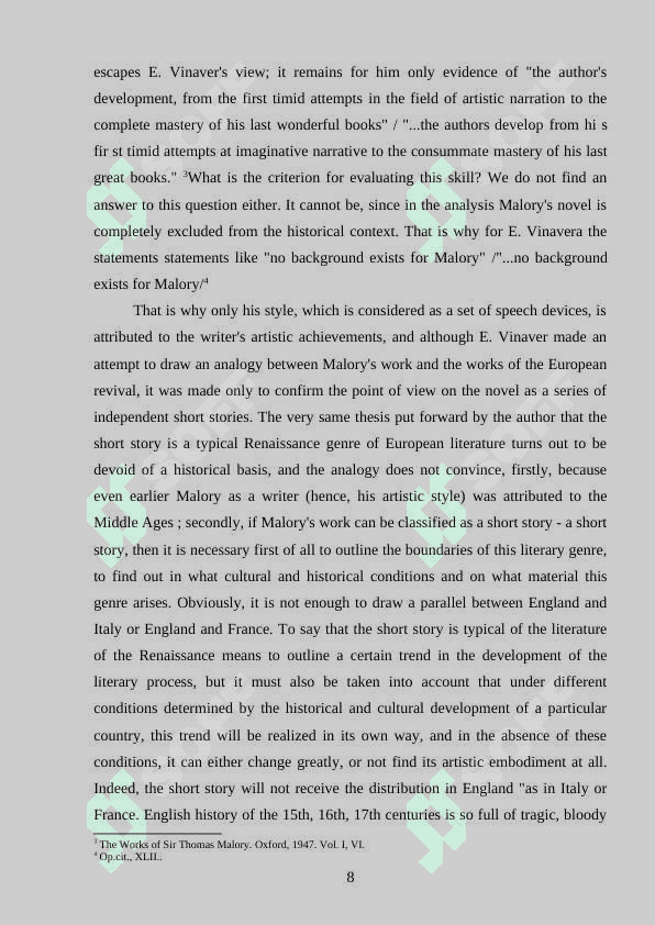 Le Morted’ Arthur is the only important prose writer in the fifteenth century. 8