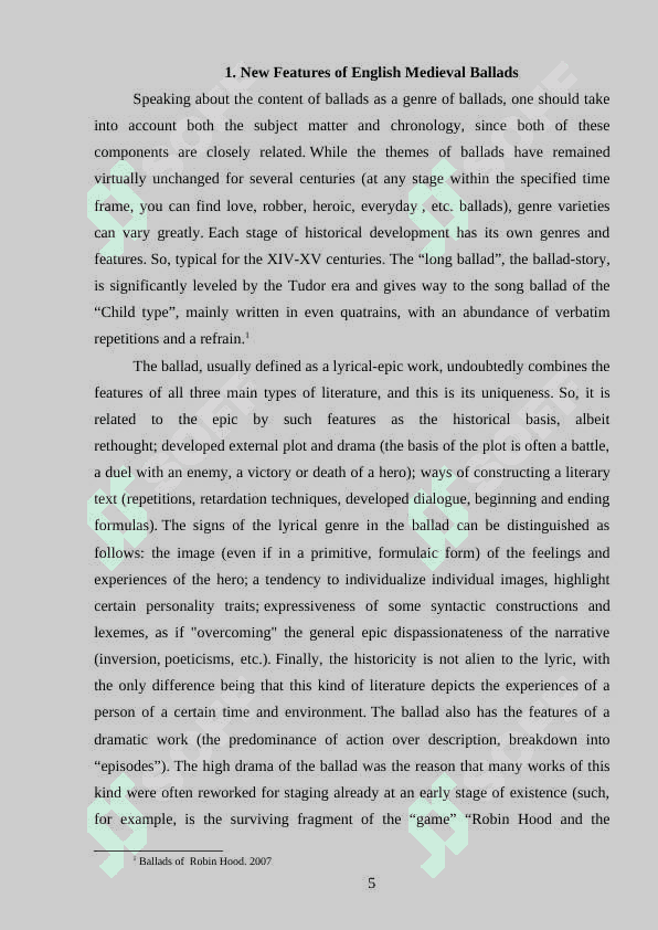 Robin Hood ballads 5