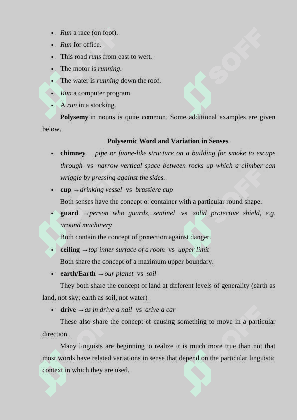Differences between polysemy and monosemy 4