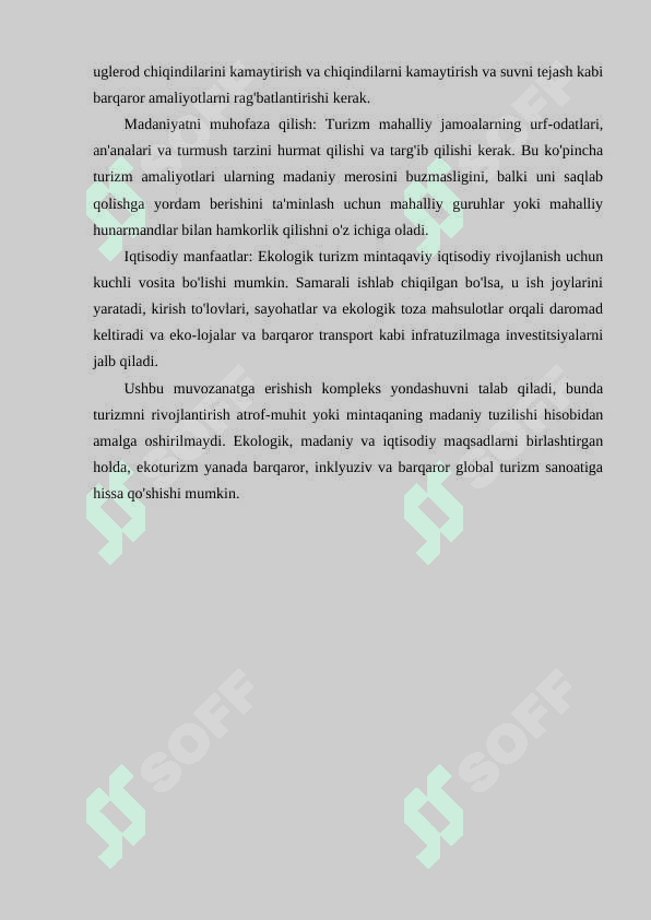 Mintaqalarda ekologik turizmni rivojlantirish resurslari va ulardan foydalanish yo‘llari 4