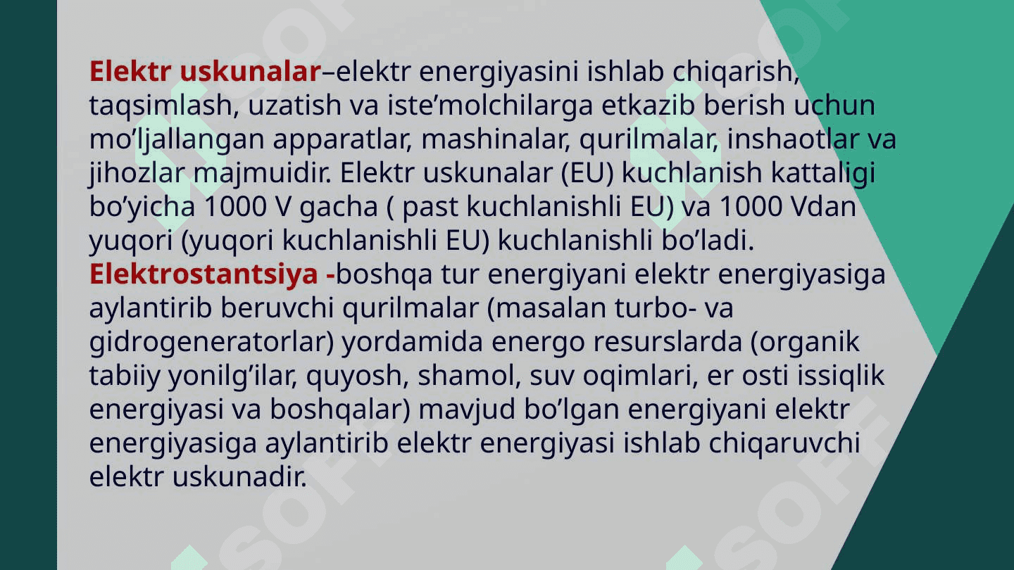 ELEKTR ENERGIYASINI ISHLAB CHIQARISH VA UZATISH, TAQSIMLASH. 4