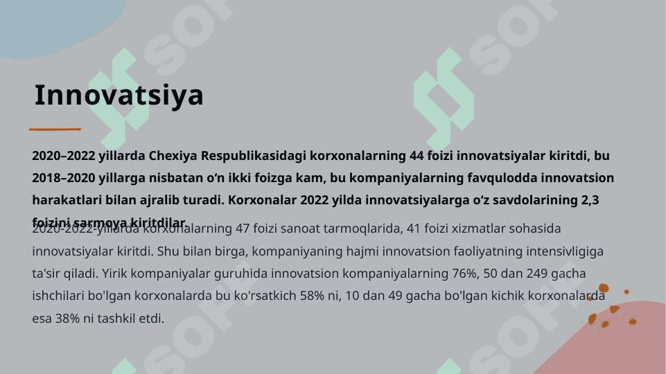 Chexiya davlatning inovatsiya  muhitimi tahlili 6