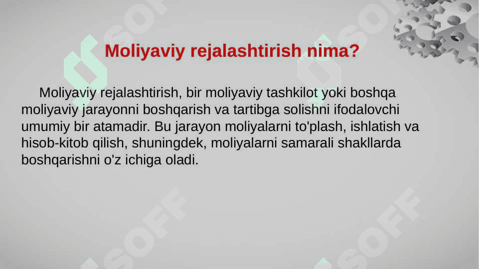 Moliyaviy rejalashtirish va tartibga solish 3