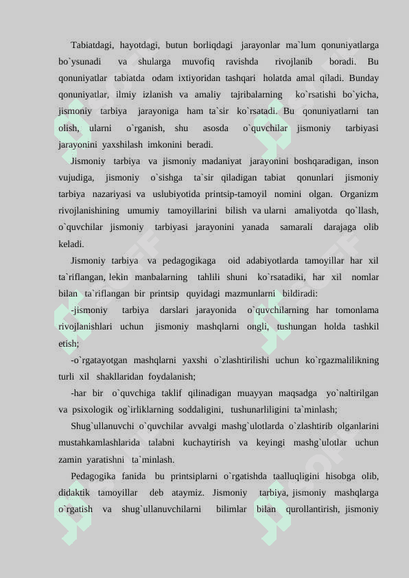 Jismoniy madaniyat nazariyasining onglilik va faollik uslubiy tamoyili 4