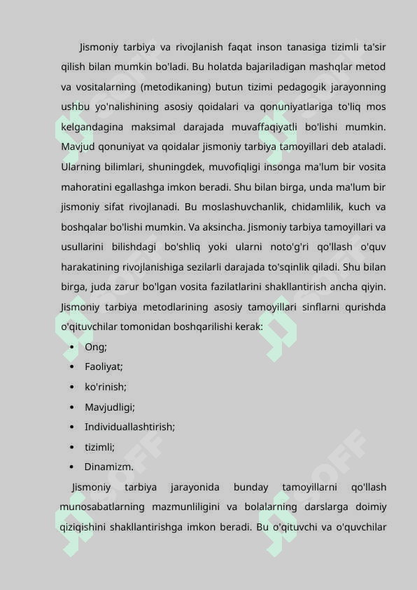 Jismoniy madaniyat nazariyasining onglilik va faollik uslubiy tamoyili 7