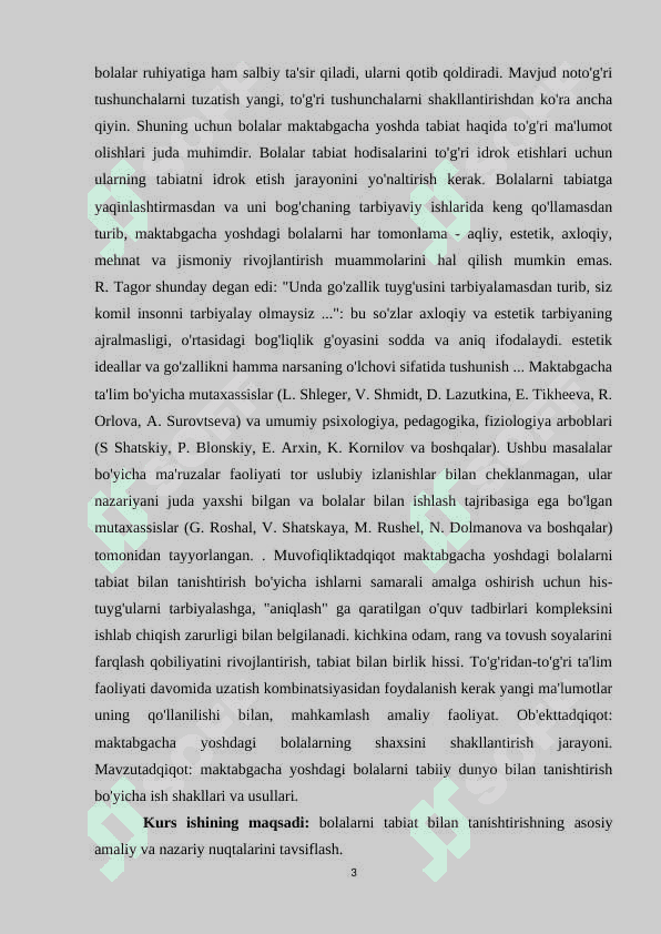 Maktabgacha talim tashkilotlarida atrof-muhitni asrab avaylash mavzusi 3