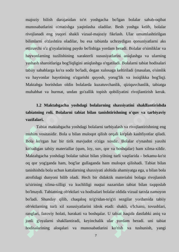 Maktabgacha talim tashkilotlarida atrof-muhitni asrab avaylash mavzusi 7