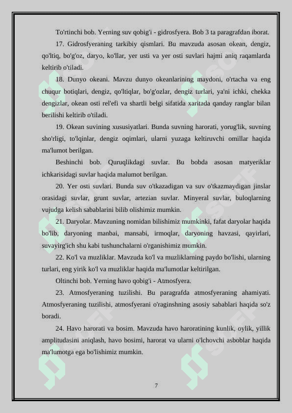 MAKTABDA TABIIY GEOGRAFIYAGA KIRISH KURSINI  O’QITISH USLUBI 8