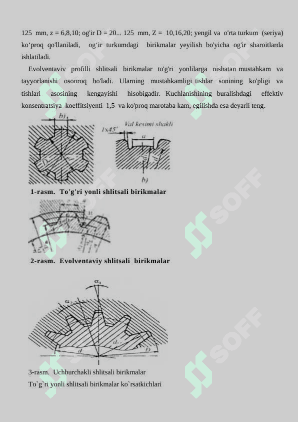 Shlitsali birikmalarning turlari va ularning qo‘llanishi. 3
