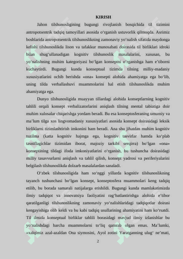 «INGLIZ VA O‘ZBEK TILLARIDA «VATAN» KONSEPTINING VERBALLASHUVI» 2