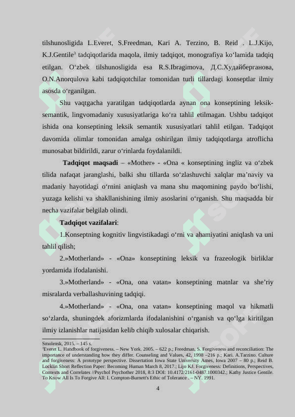 «INGLIZ VA O‘ZBEK TILLARIDA «VATAN» KONSEPTINING VERBALLASHUVI» 4