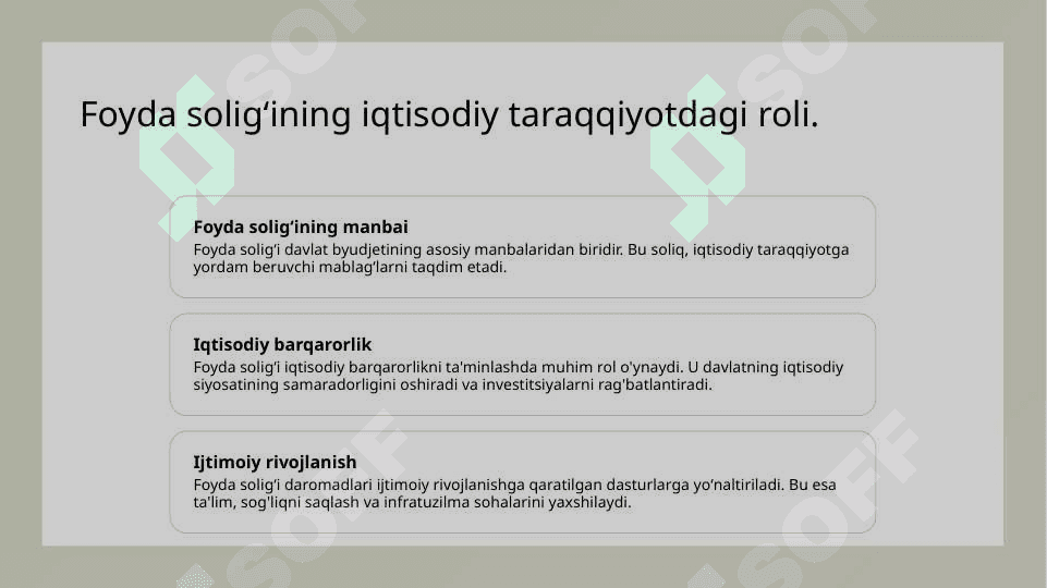 Foyda soligʻining mazmun va mohiyati 4