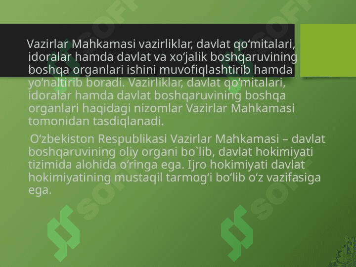 O’zbekiston Respublikasining Vazirlar Mahkamasi 3