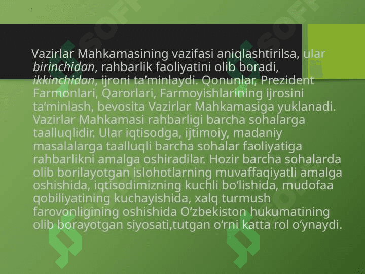 O’zbekiston Respublikasining Vazirlar Mahkamasi 5