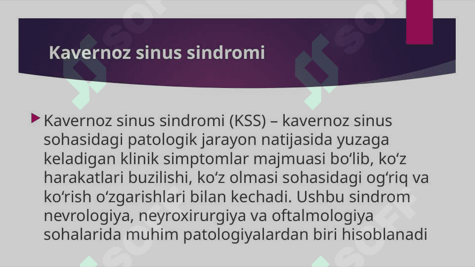 Kavernoz sinus sindromi 2