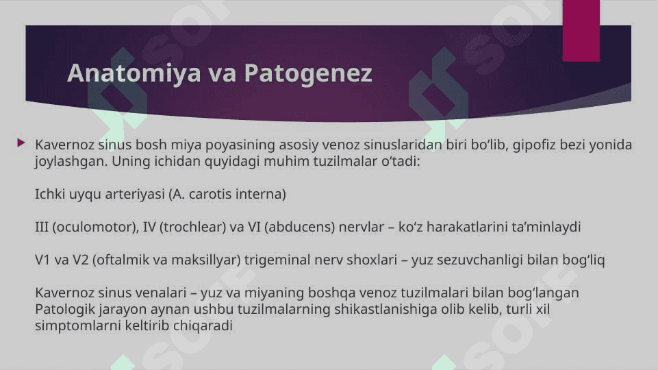 Kavernoz sinus sindromi 4