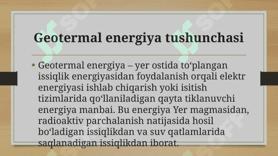 Geotermal energiya 2