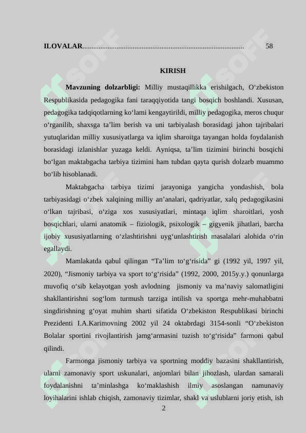 MAKTABGACHA YOSHDAGI BOLALARNI   JISMONIY TARBIYALASH VAZIFALARINI TAKOMILLASHTIRISH 2